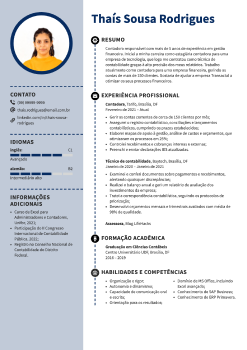 Exemplo de currículo de contadora